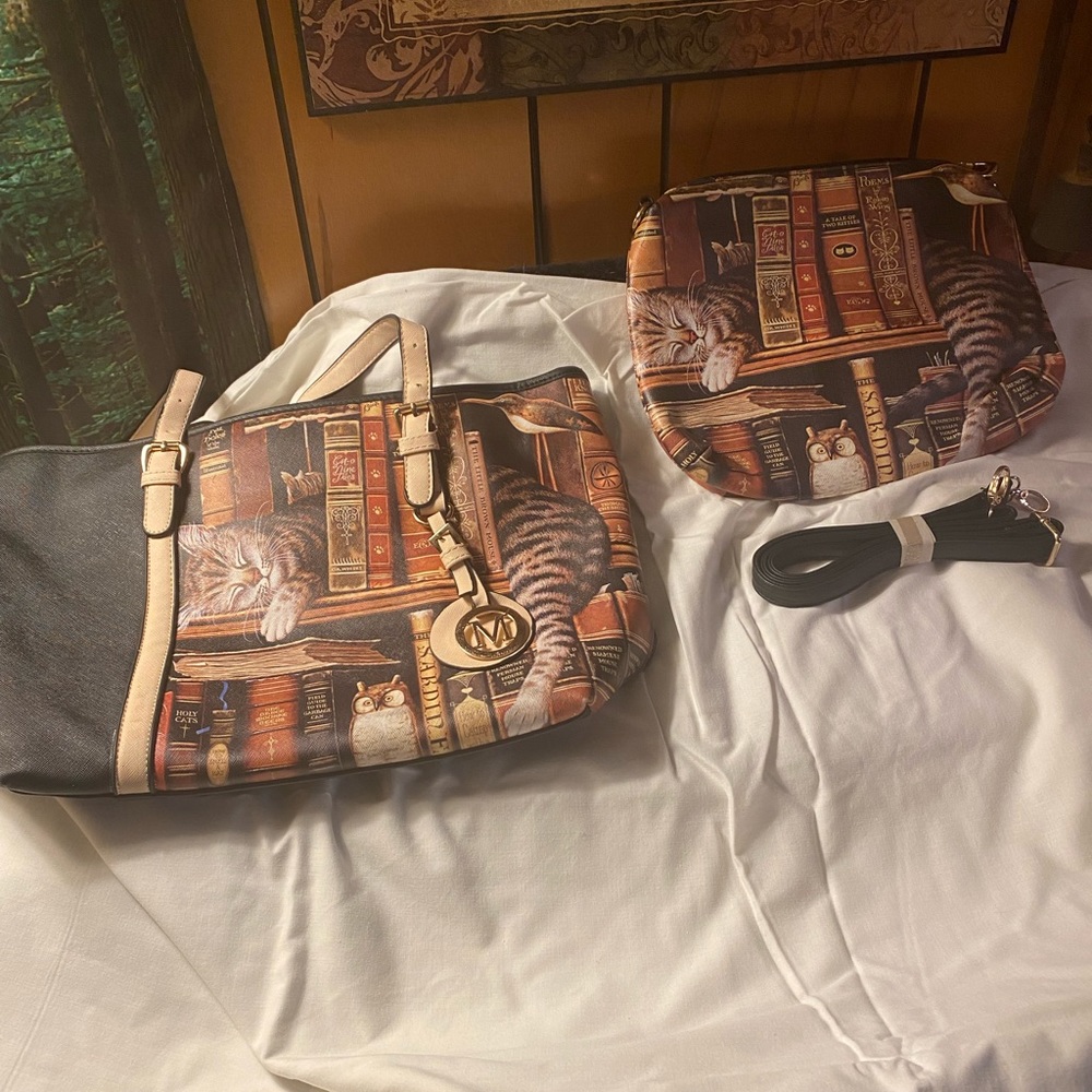 Cat lover purse/tote…….2 purses, see pictures